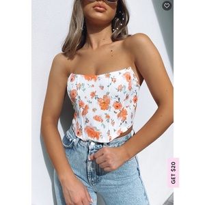 Whitefox Corset Peach Floral